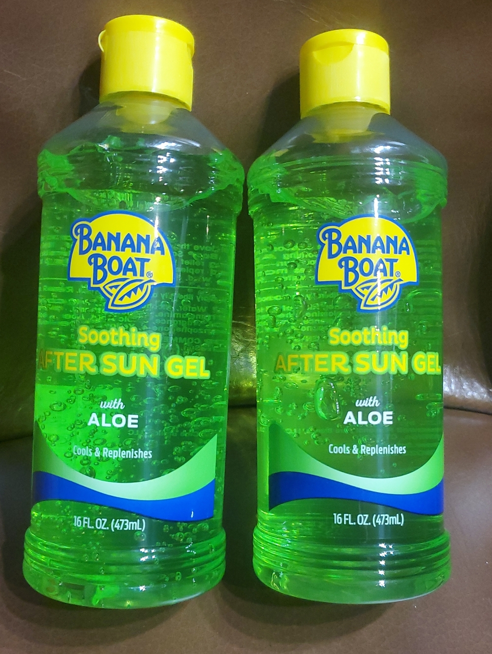 Lot of 2: Banana Boat Aloe Vera Soithing After Sun Gel 16oz each Beach Summer